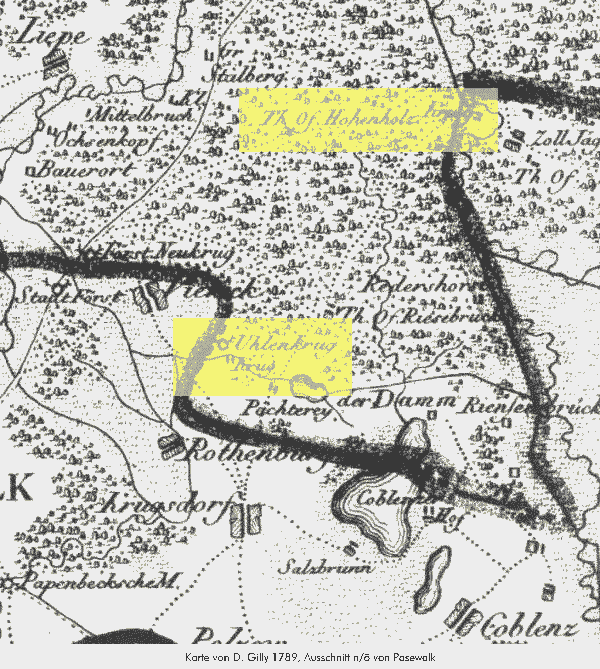 Viereck and surroundings in 1789