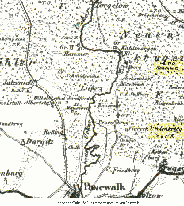 To the north of Pasewalk in 1851
